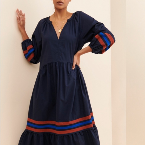 Sundry Dresses & Skirts - Sundry Navy Dress with Stripes, 100% Cotton